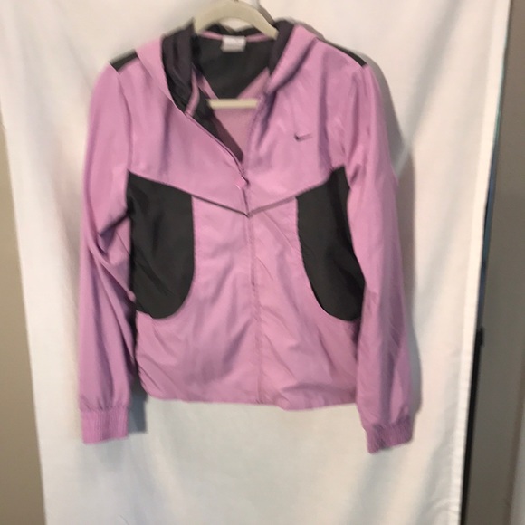 Nike Jackets & Blazers - Nike ladies size M(8/10) pink and grey athletic jacket